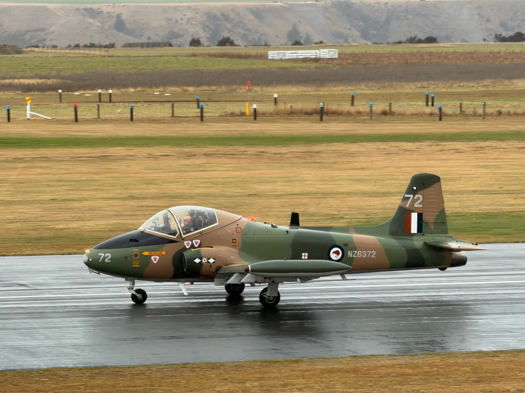 New Zealand operated 16 of the type with No. 14 Squadron RNZAF, where they were used for advanced pilot training and weapons instruction. The distinctive side-by-side cockpit and Rolls-Royce Viper turbojet make the Strikemaster one of the most recognisable aircraft from this period of RNZAF history.
